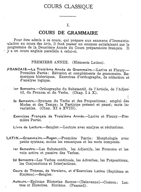  St Boniface Cours de Grammaire description  